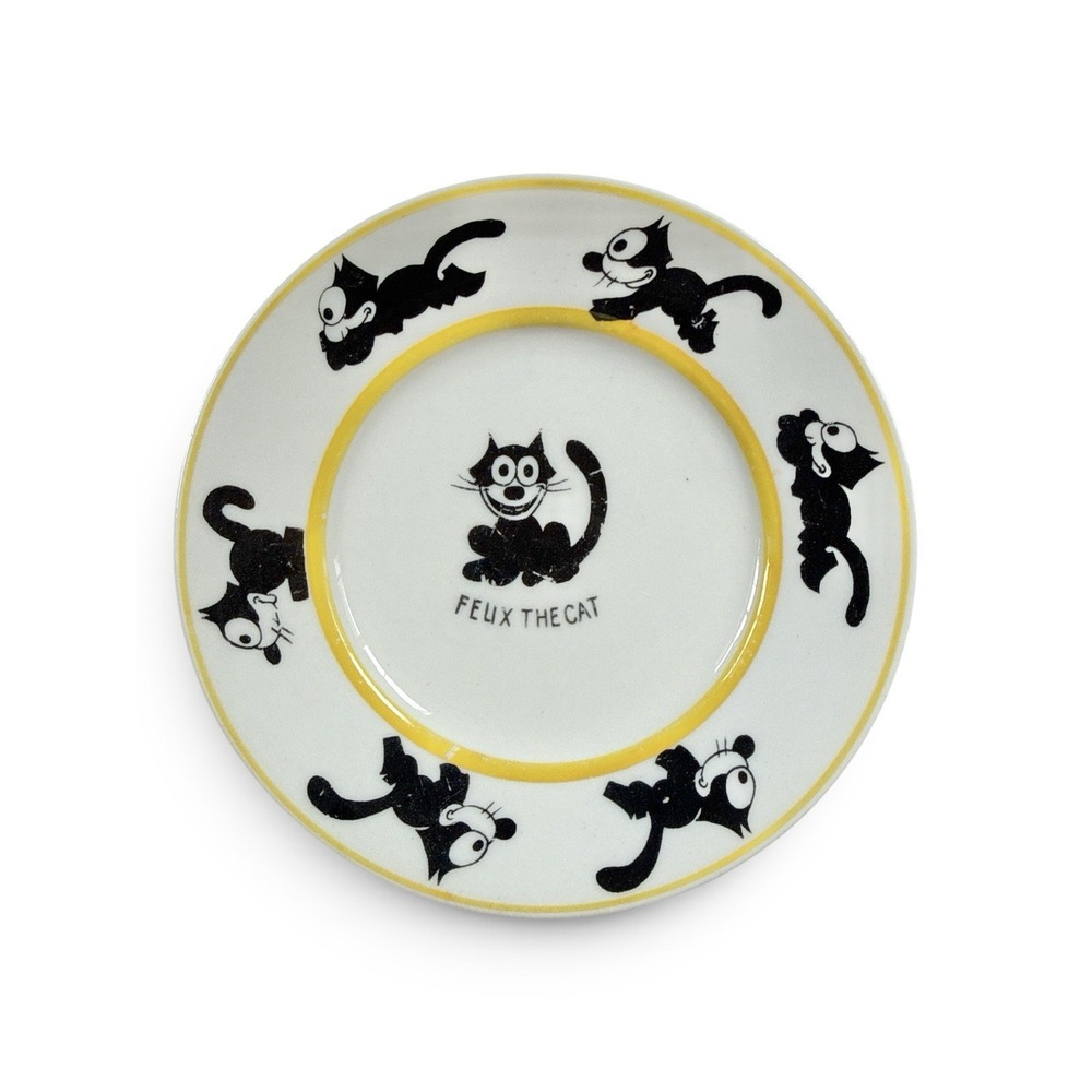 Vintage Felix The Cat Child Plate Rudolstadt Pat Sullivan Germany 1920s Antique